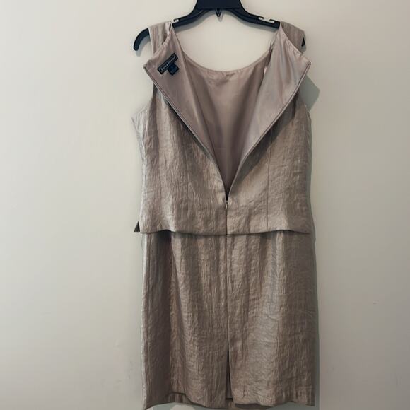 NWT $150 Jessica Howard 2 Piece Set Dress & Jacket‎ Taupe 16 Plus Size Wedding - Picture 12 of 16